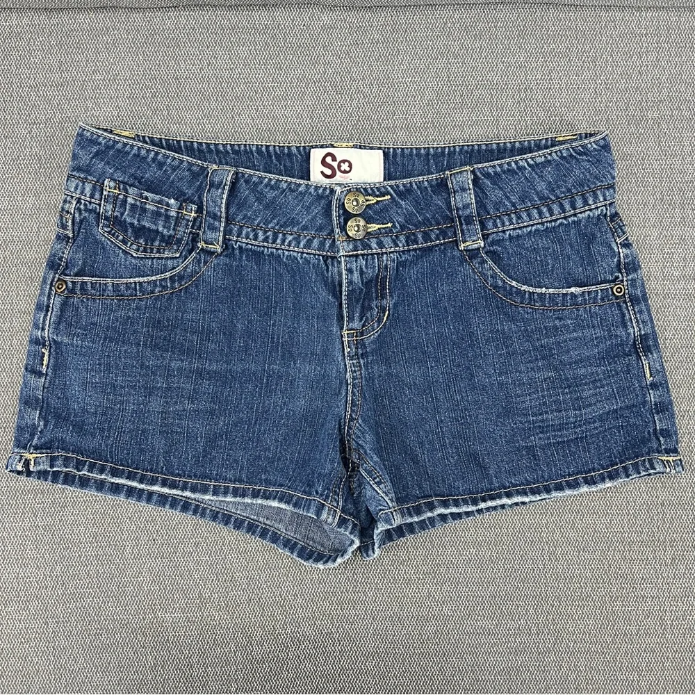 SO Women’s Blue 100% Cotton Jean Shorts‎ Classic Denim Style Size 9